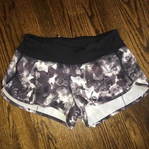 floral lululemon shorts